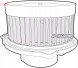 Denso DEA17014 Denso dea17014 внутрішній вентилятор
