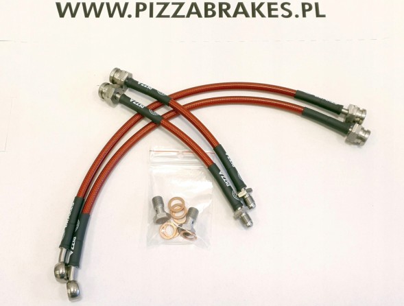 Pizza Brakes Przewody hamulcowe w oplocie FSO POLONEZ I Гальмівні дроти в обплетенні FSO POLONEZ I