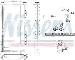 Nissens LR036364 Нагрівач 707221 nissens land rover discovery