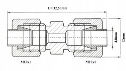PHU DONOCIK ŁPS-28-CU-L100-SF Ремкомплект жорсткого гальмівного шнура л-100см - мідний м10х1