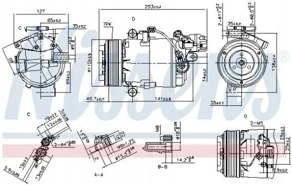 Nissens 890071 Компресор кондиціонера 890071 nissens