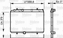 Valeo 734338 Охолоджувач двигуна citroen berlingo, berlingo multispace, с4, с4 grand