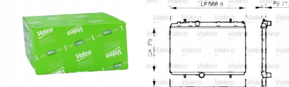 Valeo 734338 Охолоджувач двигуна citroen berlingo, berlingo multispace, с4, с4 grand