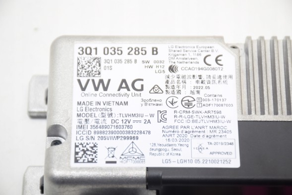 Audi OE 3Q1035285B AUDI AUDI Q3 II 83A F3 F3N ДРАЙВЕР МОДУЛЬ ОБСЛУГОВУВАННЯ В Інтернеті ЄВРОПА
