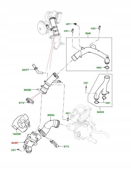 Land Rover OE Термостат Land Rover 3.0л V6 Бензин Range Rover Sport 2 Велар LR117568