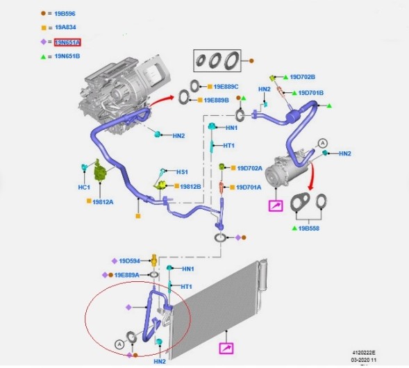 Prolights acn160363 ШНУР КОНДИЦІОНЕРА Ford Focus Mk3 C-Max Kuga 2 4119N601AA 1870579