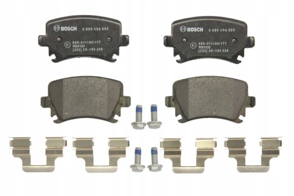 Китай 0 986 494 595 + 0 986 479 B93 PASSAT B7 Накладки + диски задні bosch AUDI Q3 І 8U VW PASSAT B6 B7 286мм