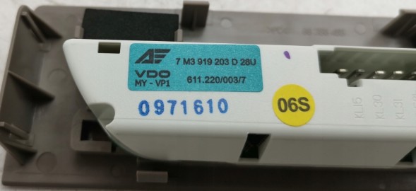 Volkswagen OE 7M3919203D, DWP456413OE Панель перемикачів VW Sharan 7M3919203D