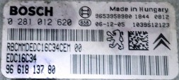 PSA 0281012620 9661813780 BEZ IMMO przygotowany w SDK Блок керування двигуном 0281012620 9661813780 БЕЗ IMMO