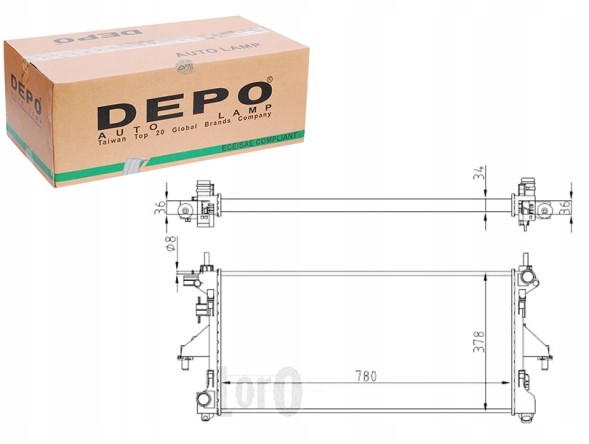 Depo DEP016-017-0060/RS2 Depo охолоджувач двигуна 1349207080 1349196080 30623