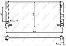 509506 NRF Радіатор охолодження двигуна