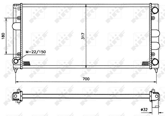 509506 NRF Радіатор охолодження двигуна