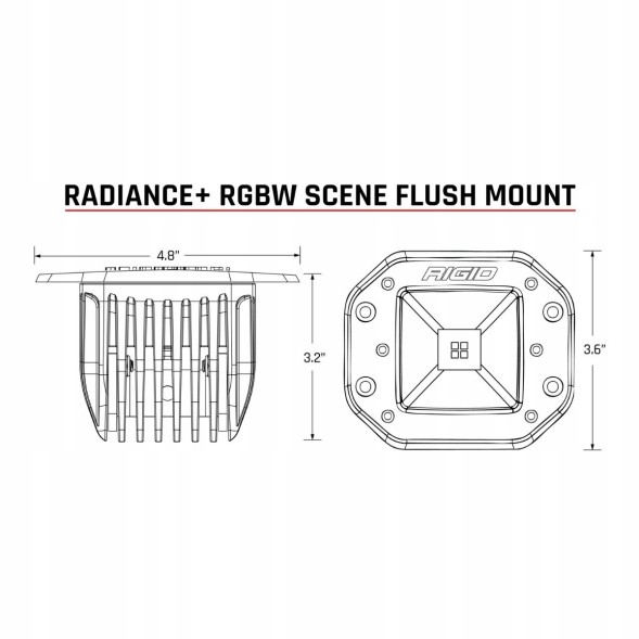 Китай 682153 Набір з двох ламп Rigid Radiance RGBW
