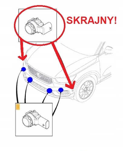 Volvo OE Xc60 ii xc90 S60 V60 32209359 39794568 32209362 32271117 32134010 32209488 32327109 31445808 31680785 39794543 32271798 przedni pdc Комплект датчиків pdc volvo xc40 бампер фронтальний