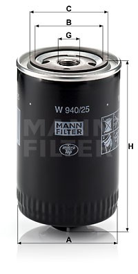 W 940 25 MANN FILTER Фільтр мастил