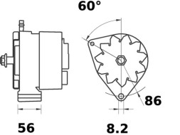 V-maxzone Part VIC-473705 Альтернатор для MG 314