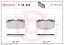 P56025 BREMBO Комплект гальмівних колодок з 4 шт дисків