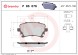 P85076 BREMBO Комплект гальмівних колодок з 4 шт дисків
