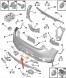 PSA 9673721880 Тримач кріплення камери заднього виду DS5