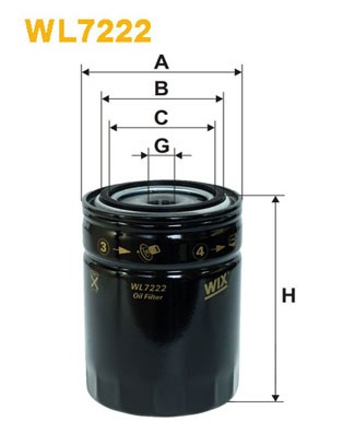 WL7222 WIX FILTERS Фільтр оливи