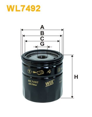 WL7492 WIX FILTERS Фільтр оливи