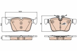 GDB2071 TRW Комплект гальмівних колодок з 4 шт дисків