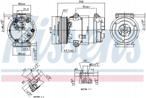 Renault OE 7711135808 Renault oe 7711135808 компресор кондиціонера