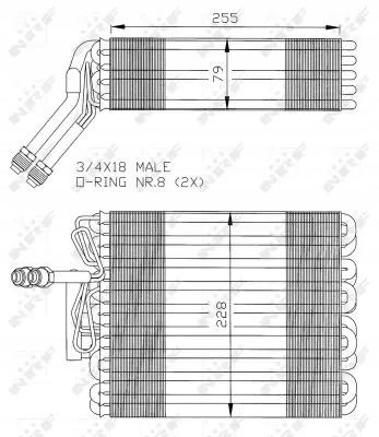 NRF 36024 Випаровувач кондиціонера 36024 nrf seat