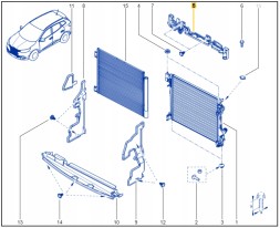 Renault OE 215424EA0A Нова оригінальна верхня решітка радіатора кріплення renault kadjar oe