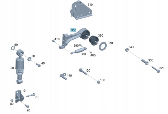 Mercedes-Benz OE Важіль направляючий Mercedes-Benz ACTROS MP4 A9603170824