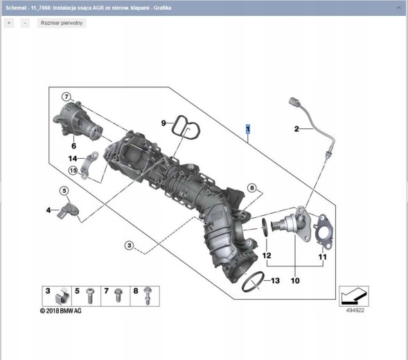 BMW OE 11618596906 Всмоктуючий колектор B47B B47D