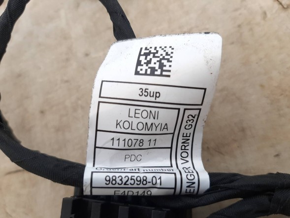 BMW OE 9832598 BMW BMW G32 LCI LIFT ПУЧОК ПРОВОДІВ ПЕРЕДНЬОГО БАМПЕРА PDC