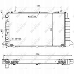 NRF NRF 50527 Nrf радіатор двигуна audi 80 1.6-2.0 91- 50527