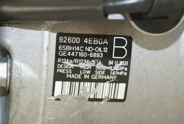 Denso 447160-6893 Megane iii koleos talisman nissan qashqai 92600 4eb0a компресор новий