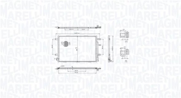 MAGNETI MARELLI 350203103500 Конденсатор audi a4 b6 (8e2) 2.0 bc1035 мма magneti marelli