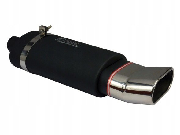 Jacky Auto Sport 93846 Глушник кінцевий спортивний наконечник овальний 165х75 мм 600мм банка 203х355мм