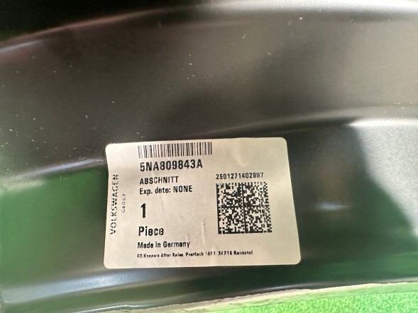 Volkswagen OE 5NA809843A JACANT9444 VW TIGUAN II 5НА ПОРІГ ЛІВИЙ СПУСК КОЛІНО