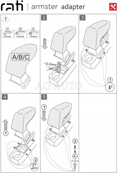 Rati 52.V05177B Підлокітник призначений для Škoda Roomster, 2006-2015, Armster 3