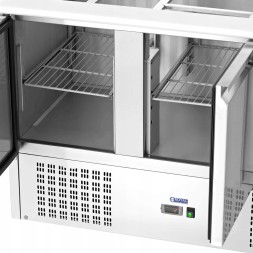 Китай WEW-SC-HP-1018046 Холодильний стіл Royal Catering 3-дверний 368л 8x GN Гастрономія CE