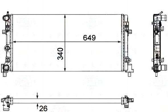 Behr Hella Service BRH8MK 376 754-281(iMOTO) Охолоджувач vw polo 1,2 1,4 09- behr hella + набір водія #37