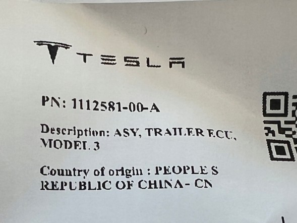 Tesla 3 МОДУЛЬ БЛОКУ КЕРУВАННЯ ФАРКОПОМ 1112581-00-A