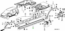 Honda OE 71850SWAA01 Ліва порігова накладка Honda CRV 2007 - 2011
