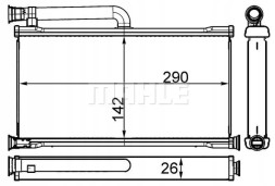 Mahle AH 261 000S Обігрівач ah 261 000s mahle audi a6 c6 (4f2)