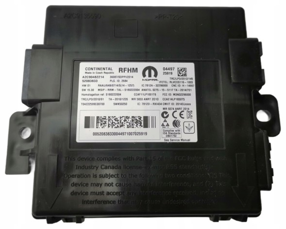 Jeep OE 52083833, DWP530261OE Модуль керування RFHM TPMS Jeep Renegade 52083833