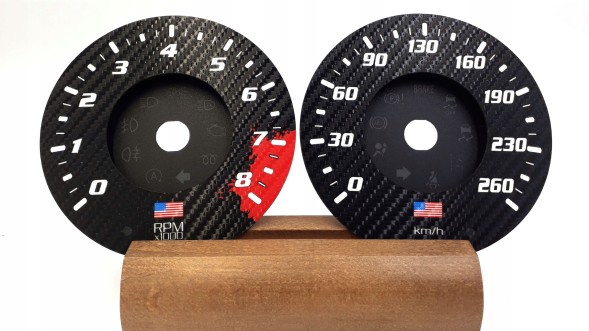 Moman 0089688090350 Циферблати одометра Jeep Renegade American Carbon, змінні годинники від миль/год до км/год