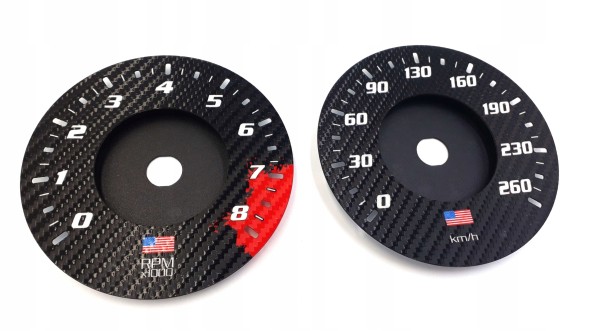 Moman 0089688090350 Циферблати одометра Jeep Renegade American Carbon, змінні годинники від миль/год до км/год