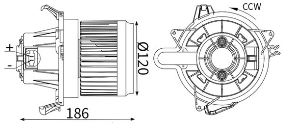 Mahle AB 452 000S Вентилятор салону