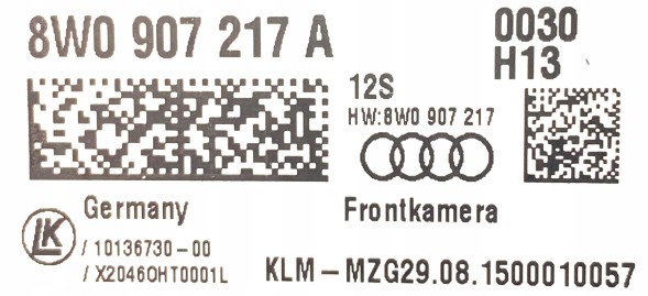 Audi OE 8W0907217A 8W0907217C 8W0907217D 8W0907217E Perfectauto24 Камера асистента лобового скла AUDI A4 RS4 8W0907217A 8W0907217C