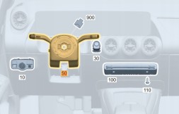 Mercedes-Benz OE A1779006718 Стрічка перемикача двірників та покажчиків повороту Mercedes CLA W118 A118 рестайлінг