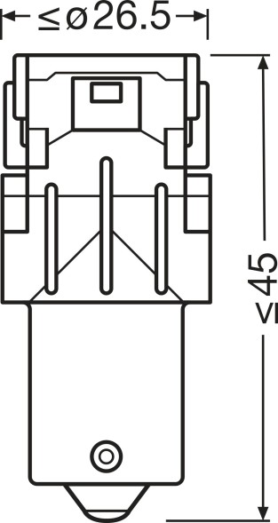 7506DYP 2BL OSRAM Лампа світлодіодна OSRAM 2W 12V BA15s к т 2 шт